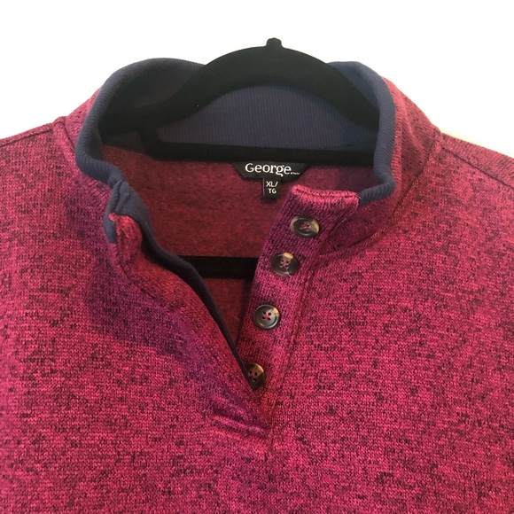 Never Worn cozy warm sweater with 1/4 button front - Picture 2 of 5